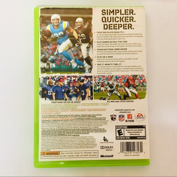 NFL Madden 11 for XBOX 360 - Picture 2 of 3